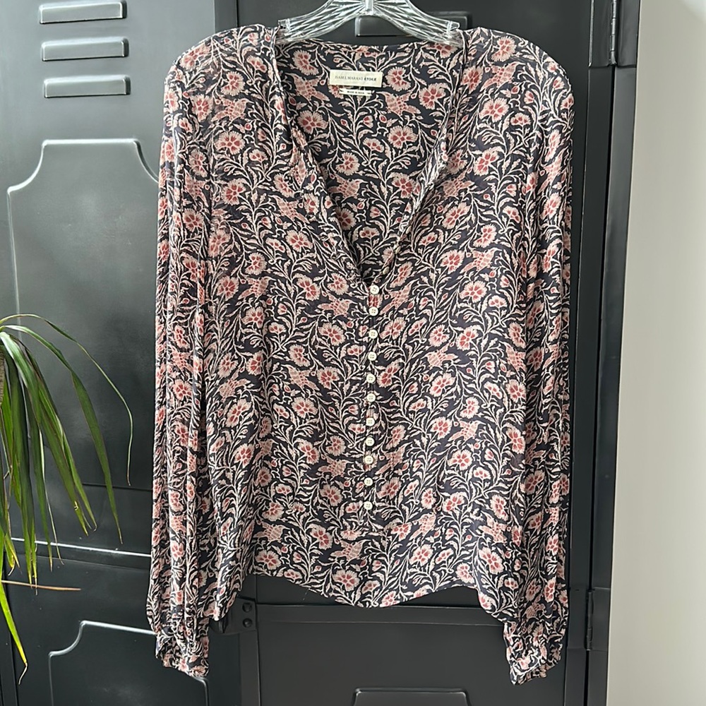Isabel Marant ETOILE Rayon Floral Blouse, Sz 42